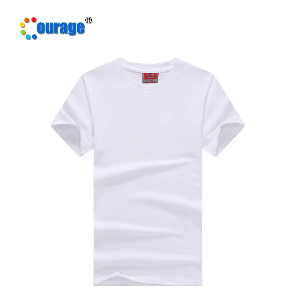 

Sublimation custom unisex o-neck t-shirt acceptable DIY logo, White