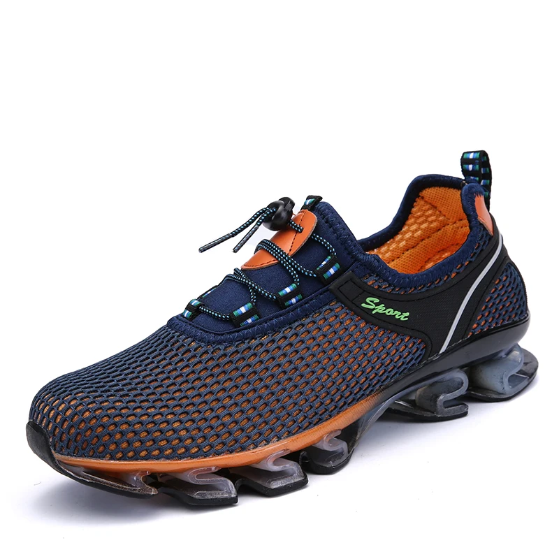 

Men blade running sports shoes athletic, Navy blue;gray blue;royal blue