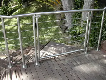 Stainless Steel Railing With Rope / String - Buy Wrought Iron Handrails ...