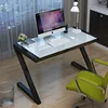 Z-shaped tempered glass computer desktop home modern simple computer desk design laptop writing desk
