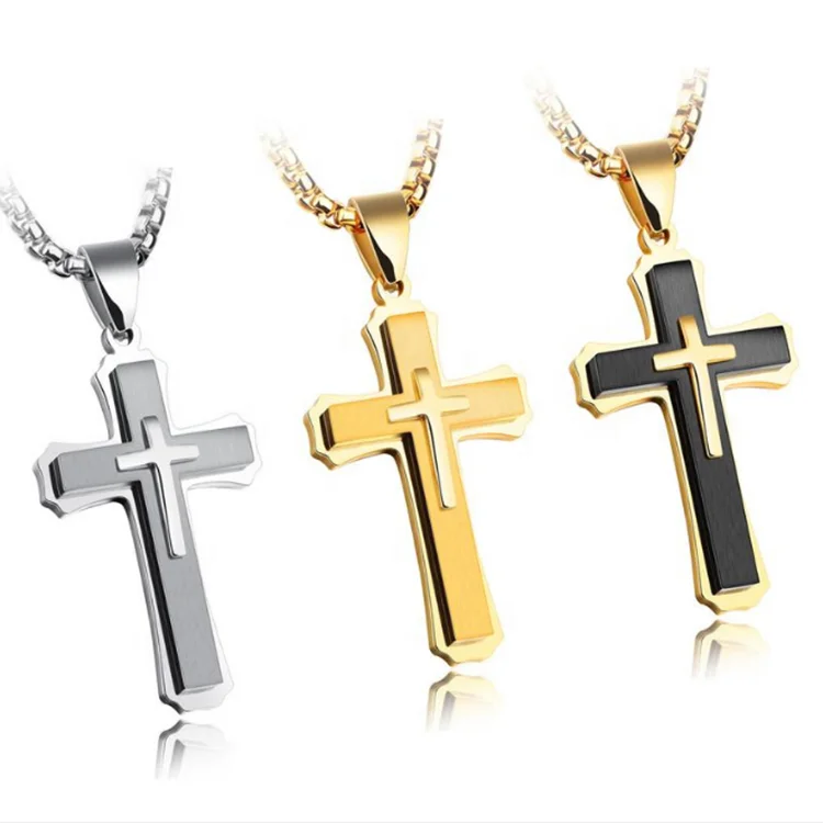 

Wholesale hot popular jewelry quantum cross stainless steel pendant necklace