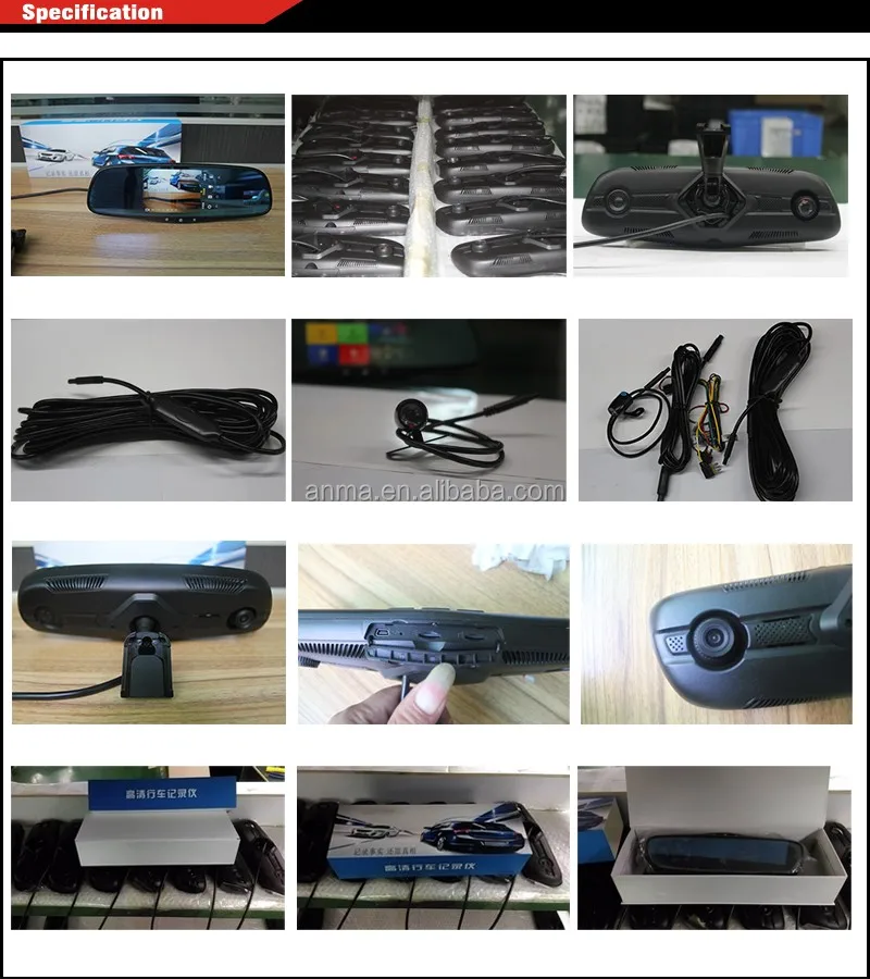 Android 5 inch screen 3 in 1 Intelligent DVR GPS rear view car mirror with camera for navigator