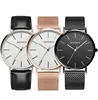 Wristwatch manufacturer men leather japan movement pc21 leather strap quartz watch of man