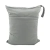 Custom Waterproof Reusable Cloth Diaper Wet Dry Bags with Two Zippered Pockets
