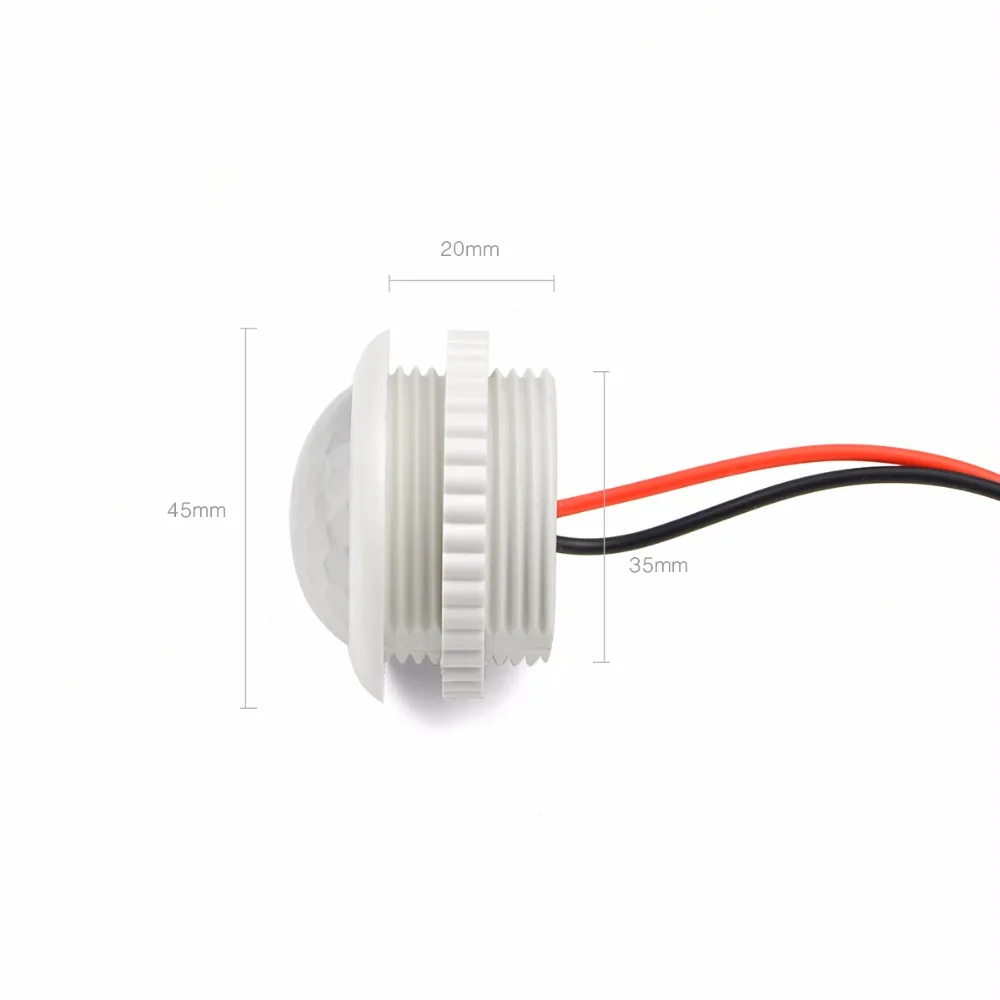 PIR Motion Sensor Switch IR Infrared Sensor Light Control Detector White