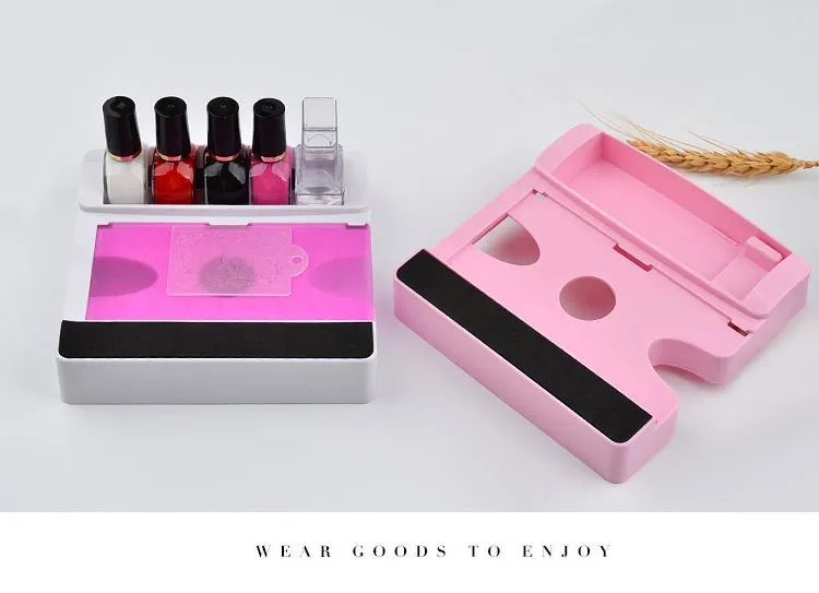 Free Standing Wholesale Stamping Custom Nail Tool Box Clear Acrylic