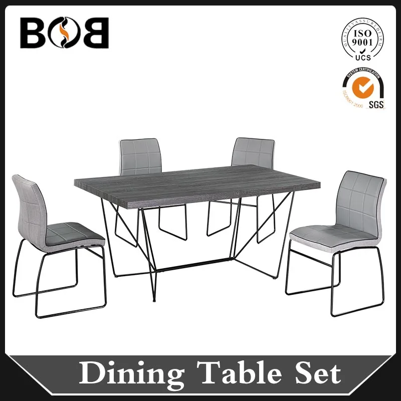 modern design simple style dining room furniture dining table with 6 chairs set