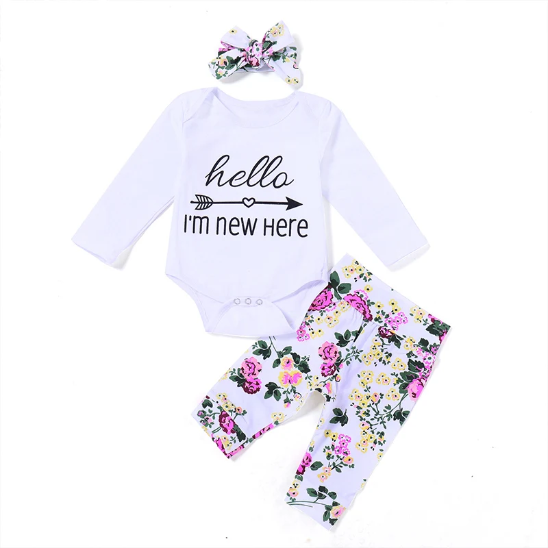 

9M-24M Autumn newborn Baby clothes romper baby clothing set, Picture shows