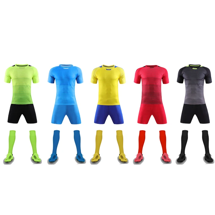 

Breathable polyester plain full sets sublimation cheap soccer uniform for men