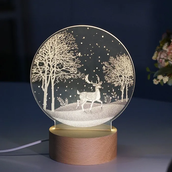 2018 New Design Acrylic Christmas Tree 3d Led Light Acrylic Christmas ...