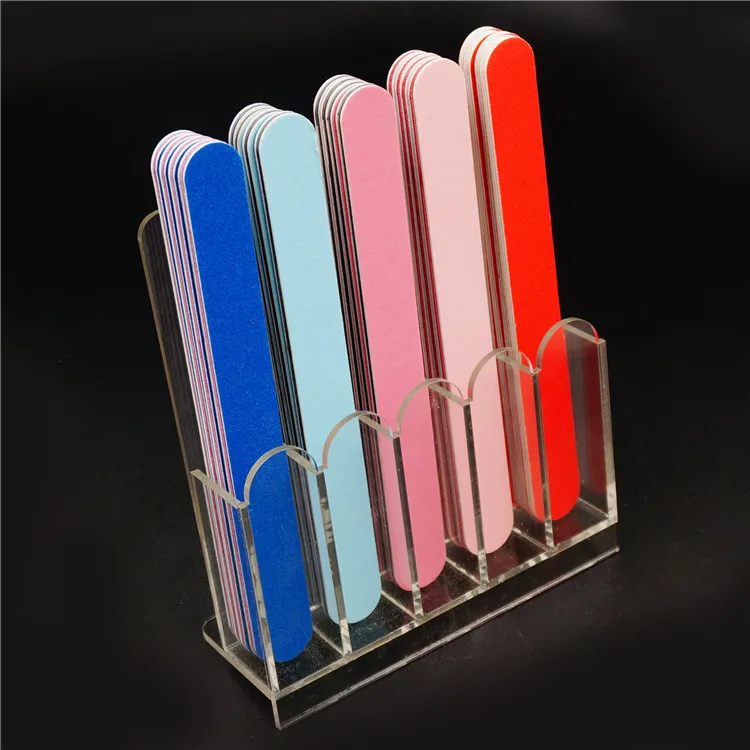 

Customized professional logo Korean durable sandpaper mini nail file, 10 color choices