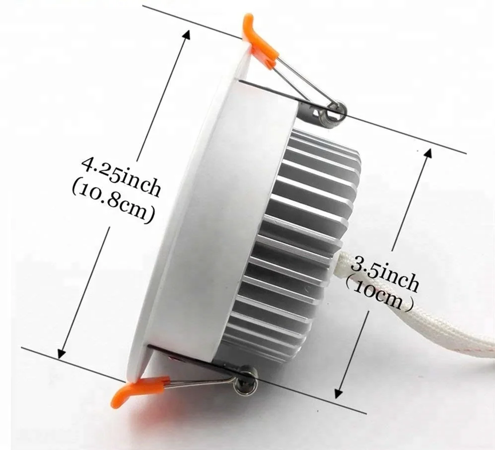 
ZigBee 3.0 Smart RGBW Recessed Downlight 12W 10cm LED Dimmable Ceiling Smart Light Mutil-Color Work with Amazon Alexa Echo Plus 