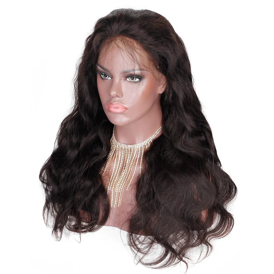 

Yvonne body wave lace front braided wigs for black women, Natural color