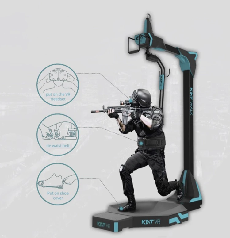 Kat Walk VR Shooting Gun Ride War Arcade Game Machine Simulator Cinema 9d Virtual Reality