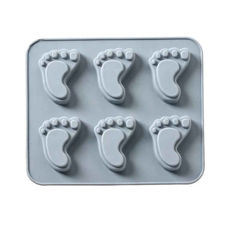 

High Quality Foot Shaped Silicone Cake Mold For Cake Decoration Ice Mold, Blue