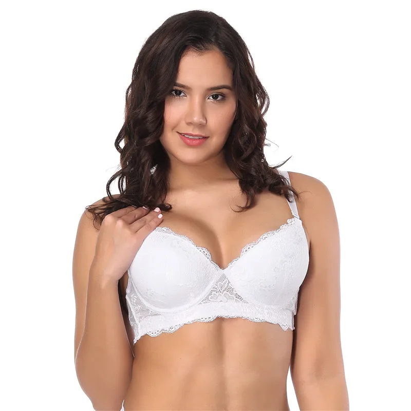 

Cup Four Color Factory Price Young Girl Lace Very Sexy Push Up Bra, White