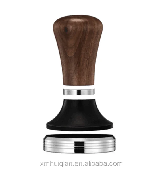 

Hot Sale wooden handle coffee tampers with handles 58mm Espresso Coffee tamper Bubinga Stainless Steel, Silver