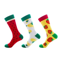 

FREE SHIPPING Cool Colorful Fancy Novelty Funny Happy Casual Combed Cotton Men's Dress Socks