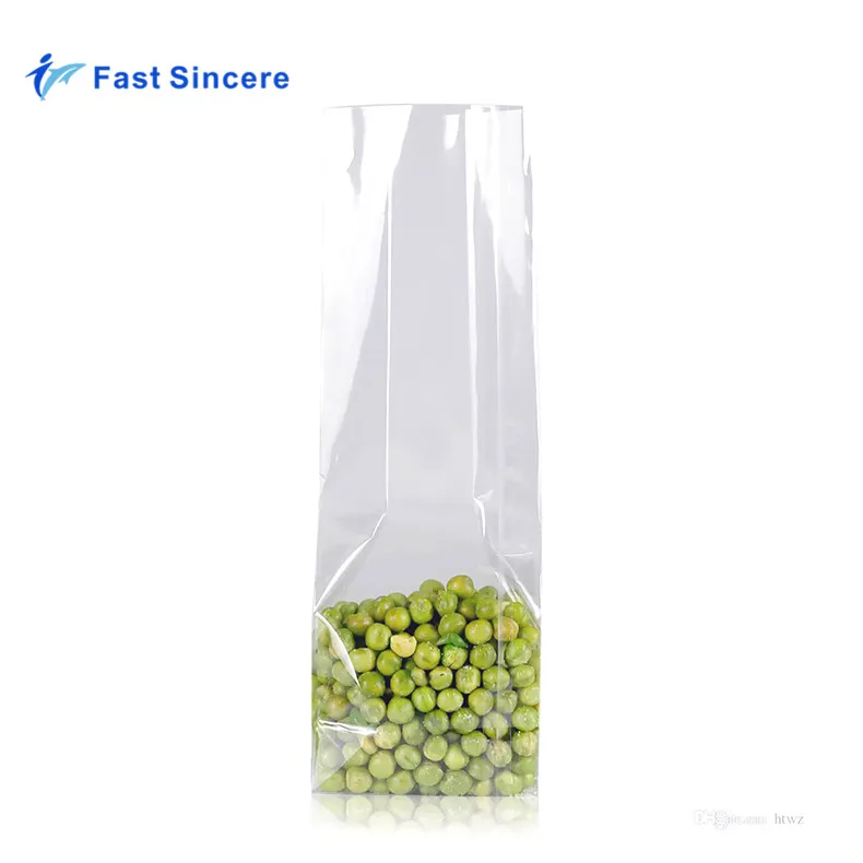 
Cheap Plastic Side Gusset Printing Opp Square Bottom Candy Package Bag 