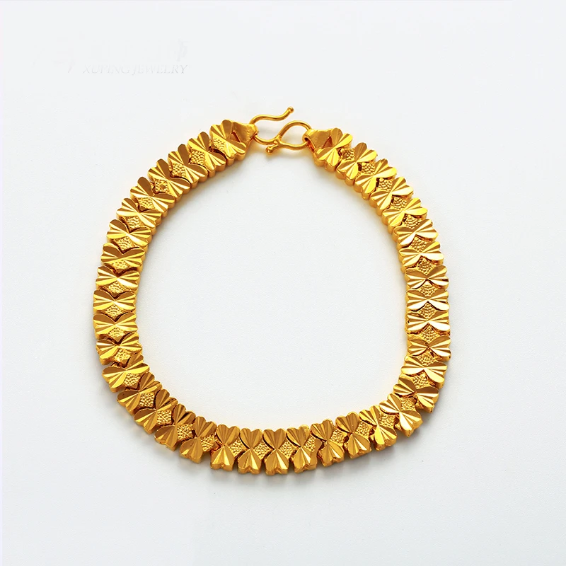 

xuping top design fancy simple gold filled bracelet for women