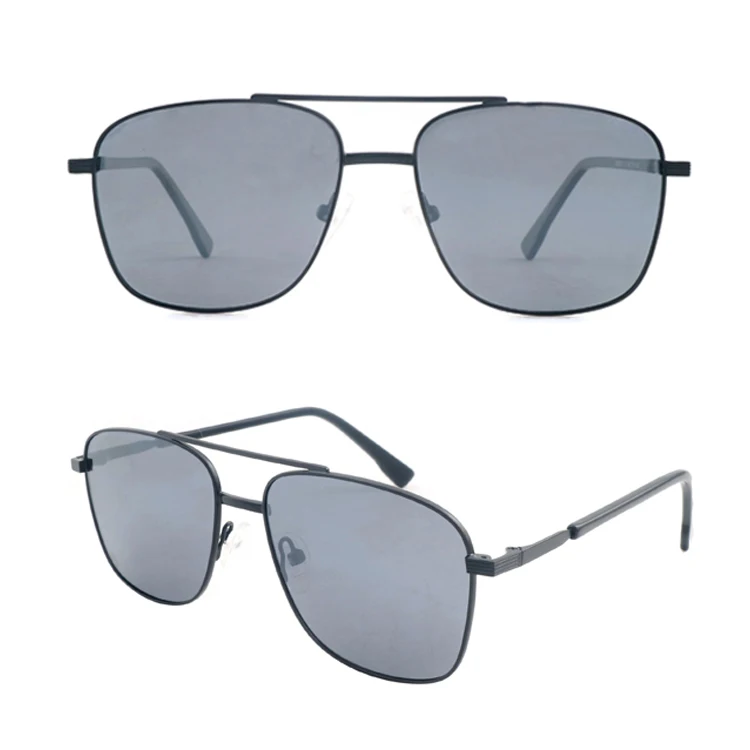 

BS8013 custom logo men metal polarized square pilot sunglasses, Pic or customized