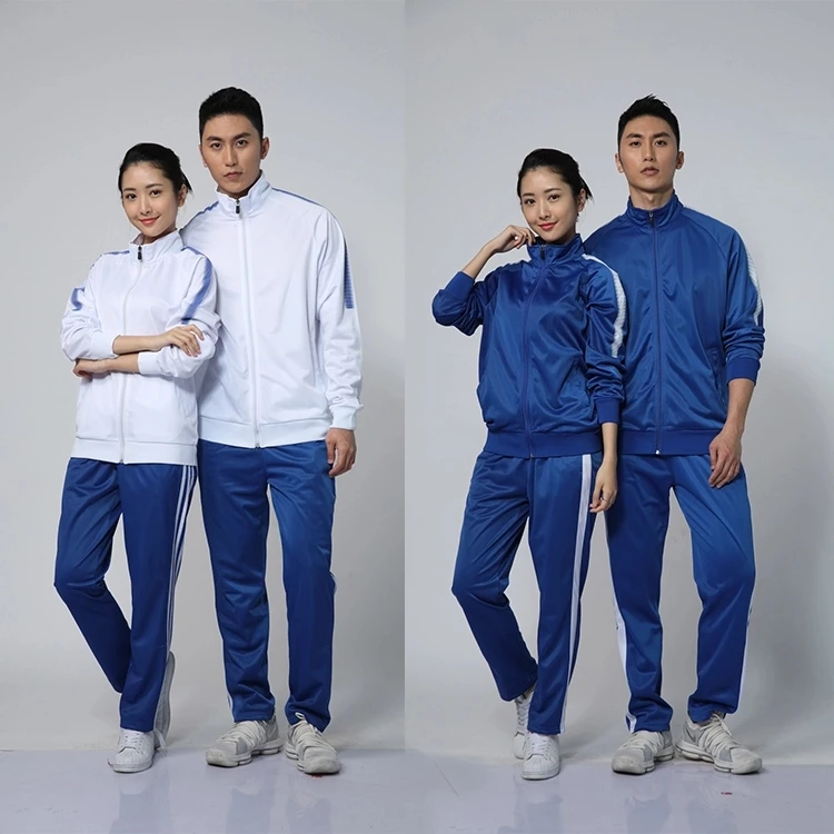 Bulk Wholesale Plus Size Bright Blue Sports Track Jacket /Unbranded Football Track Suit Tracksuit for Man