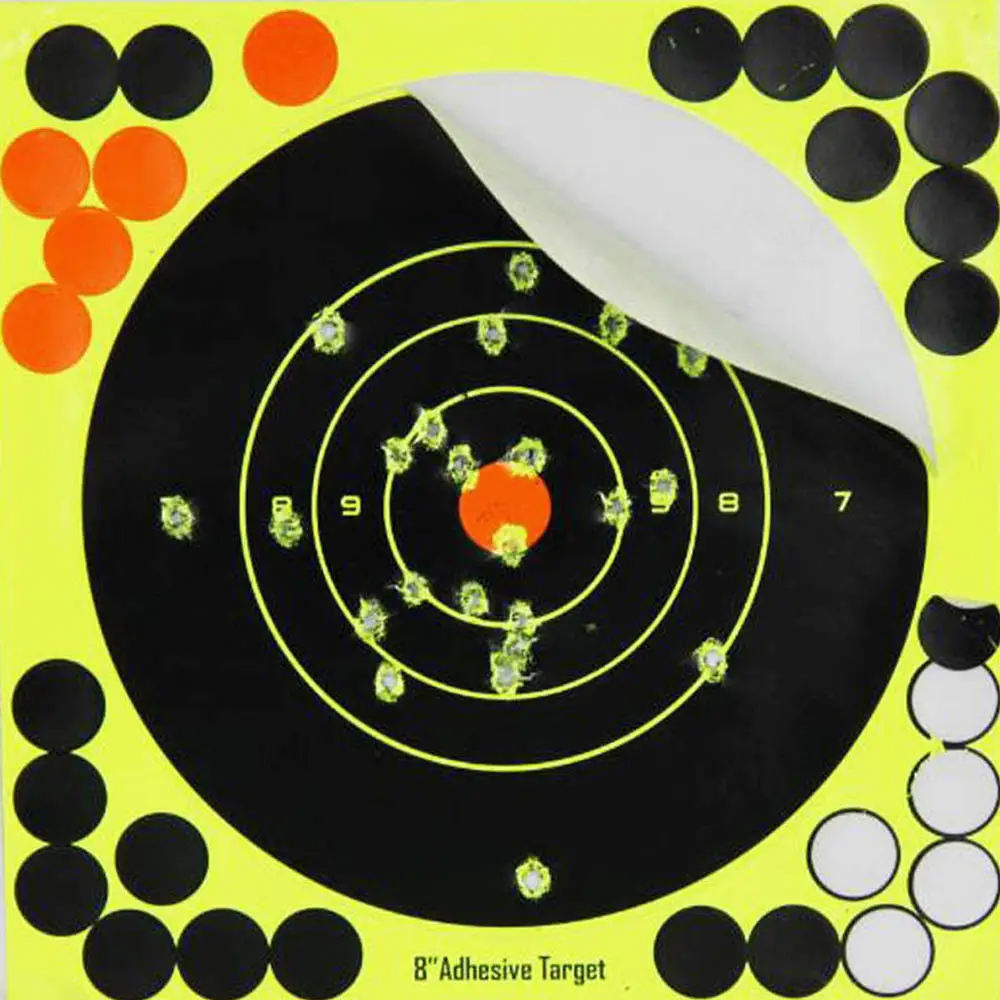 10 pcs 8" Shooting Targets Adhesive Splatter Reactive Glow Targets 280 Patches 