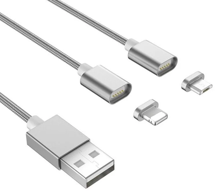 

Micro USB Magnetic Charging Cable Adapter Data Charger For Samsung Android for iPhone cable magnetic, Gold;sliver;gray;rose red;black