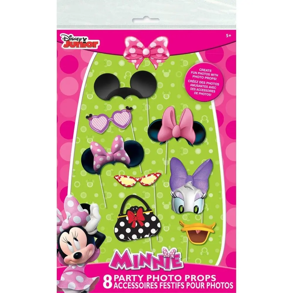 Minnie Mouse Photo Booth Props, 8 Pieces