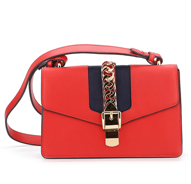 

7546 - 2018 Paparazzi Summer collection fashion design high quality red PU ladies shoulder bag, As picture, various colors available