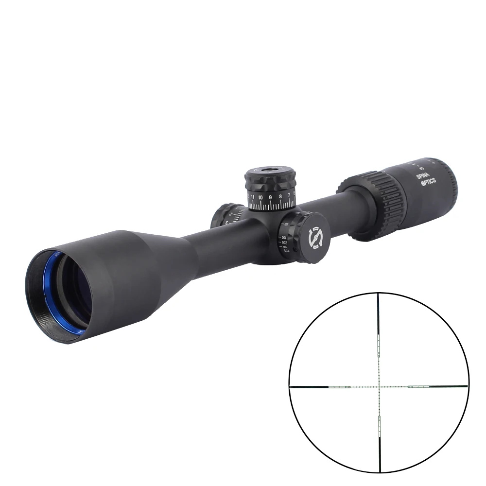 

SPINA Hunting Optics Sights 3-12x44 SF Riflescope Precise Elevation Adjustable Crosshair Rifle Scope, Black