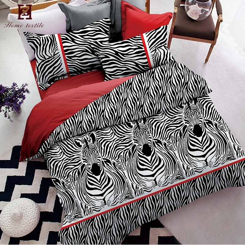Custom Wholesale Design Your Own Printed Funny Stripe Bedding Sets