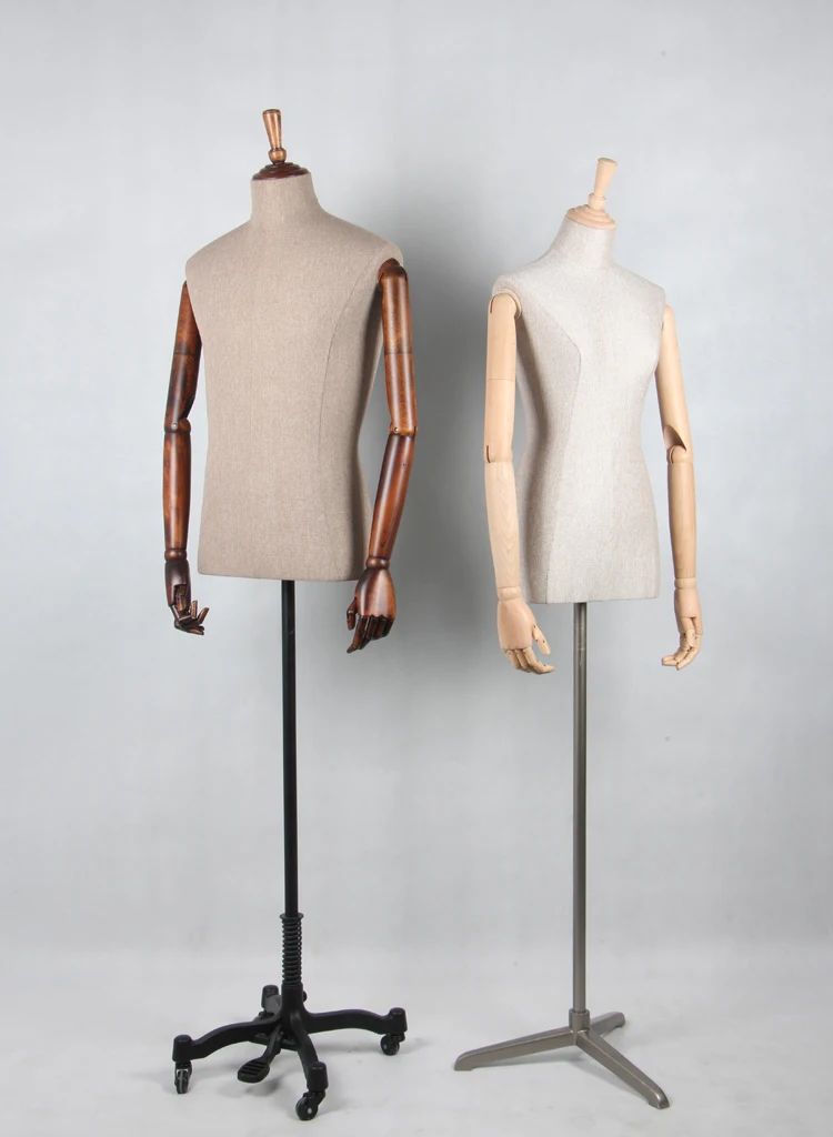 Stand Male Torso Mannequin With Wooden Arms Buy Mannequin In
