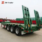 メーカーの低価格 3 車軸 50 トン 4 車軸 lowboy 低ベッドローダートラックトレーラー