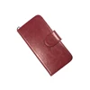 2018 Crystal grain cell phone leather case for iphone 6, Hand Strap , card slots with mirror.