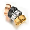 Wholesale Custom Logo Jewelry Gifts For DAD Stainless Steel Rings Rose Gold Black Ring Fashion Accessories
