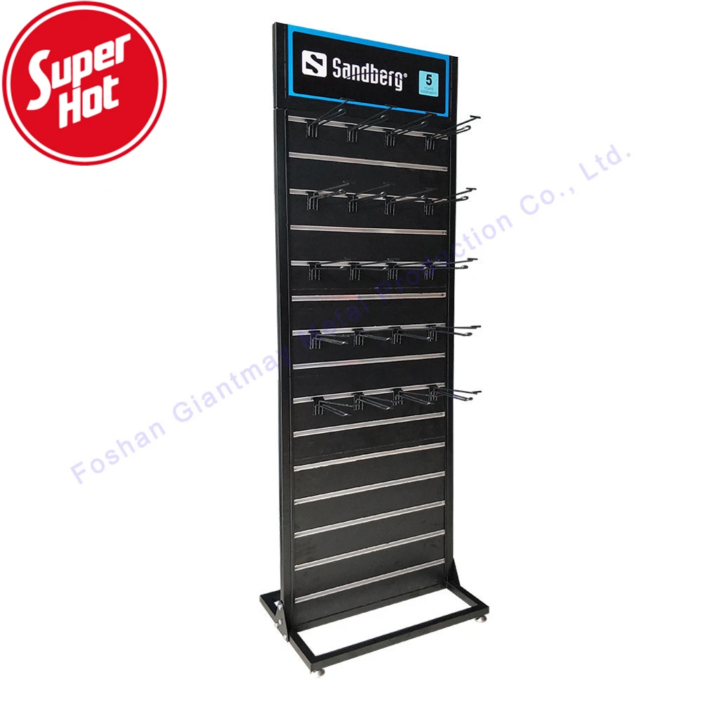 High Quality Metal Cell Phone Case Shop Slatwall Rack For Retail Store