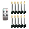 AAA battery powered 10 key infrared remote control LED Christmas tree flame-free candle light with clip