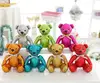 Custom leather animal toy colorful leather teddy bear meets EN71, CPSIA