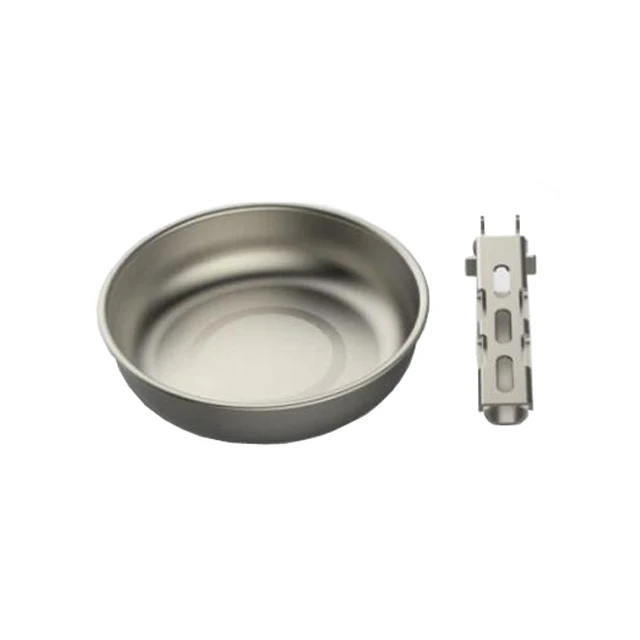 Hot sale lightweight durable outdoor cooking setware titanium frying pan and gripper
