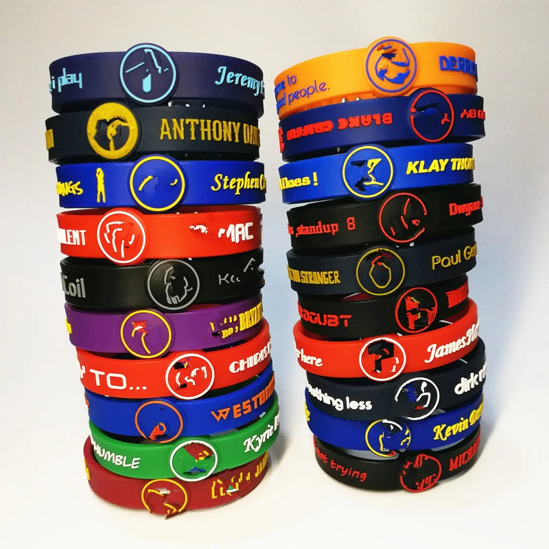Team Metal buckle Basketball star adjustable Silicone bracelet Jordans James Curry Durant Thompson sport Wrist bands irving