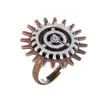 New Men's Steampunk Steam Engine Biker Ring sun shape Punk Machinery bronze anti silver Ring fashion Jewelry Adjustable Rings