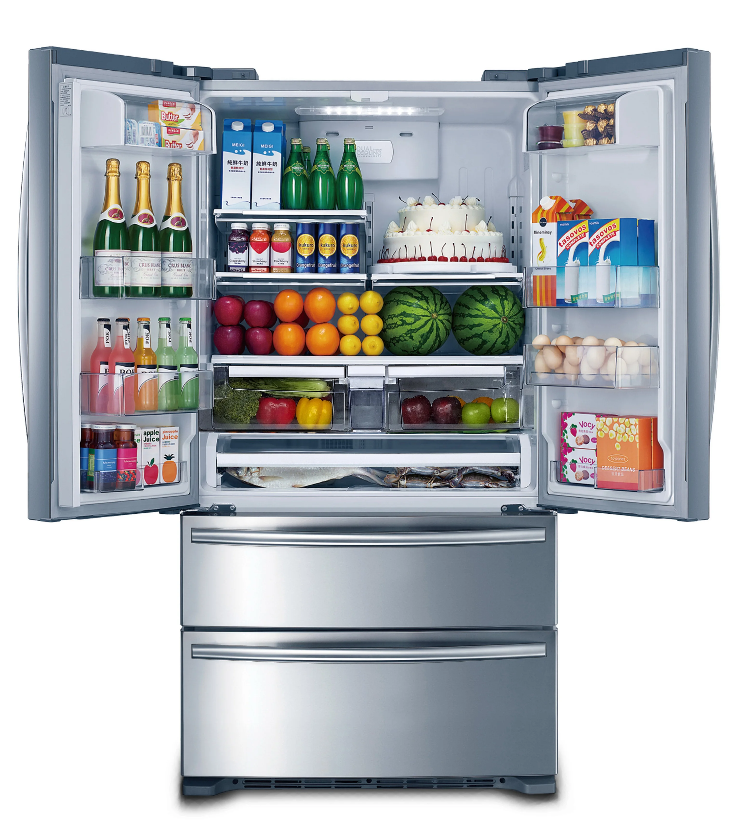 Холодильник черкесск. Холодильник Freezer Refrigerator. Холодильник трехкамерный Hyundai cm4045fix total no Frost, French Door, нержавеющая сталь. Холодильник Hi hcd020601w. Система ноу Фрост в холодильнике.