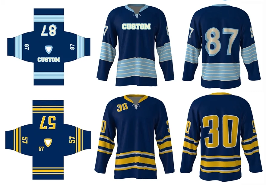 Sublimated Custom Long Sleeve Red Design Sports Ice Hockey Training