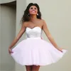 A line pink organza ruffledSequined lace Short wedding dress