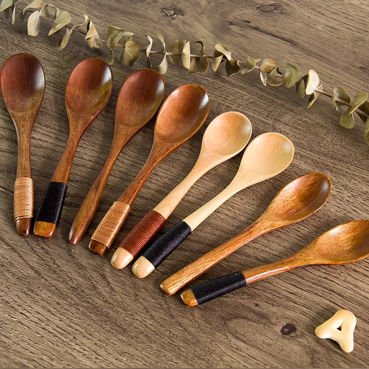 

2019 Hot Selling Organic Promotion Gift Custom Printed mini Wooden Spoon set, Wood