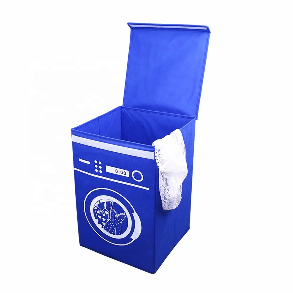 

Cheap Home Foldable Laundry Hamper with Lid Multi-colored Large-capacity Basket, Customized