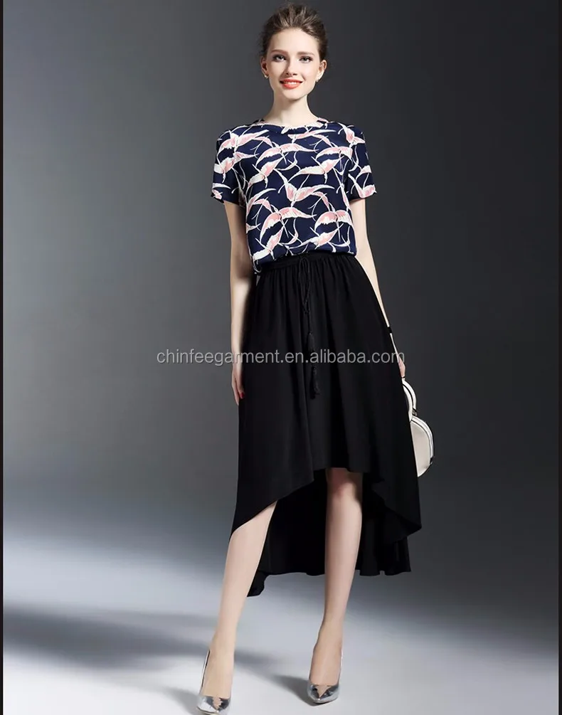 Short Front And Long Back Skirts Casual Long Summer Black Skirt Buy