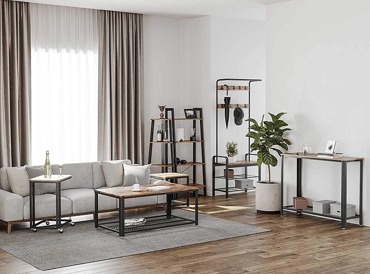 SONGMICS entryway furniture tree shape coat rack wooden coat stand with removable hooks