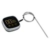 SW touch screen 2 in 1 digital electronic kitchen meat cooking BBQ food grill thermometer timer with magnet backside